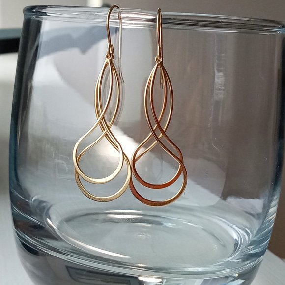 14K Yellow Gold Dangle/Drop Earrings - Picture 4 of 7